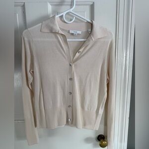 Vince Ivory Button-Up Women's Cardigan